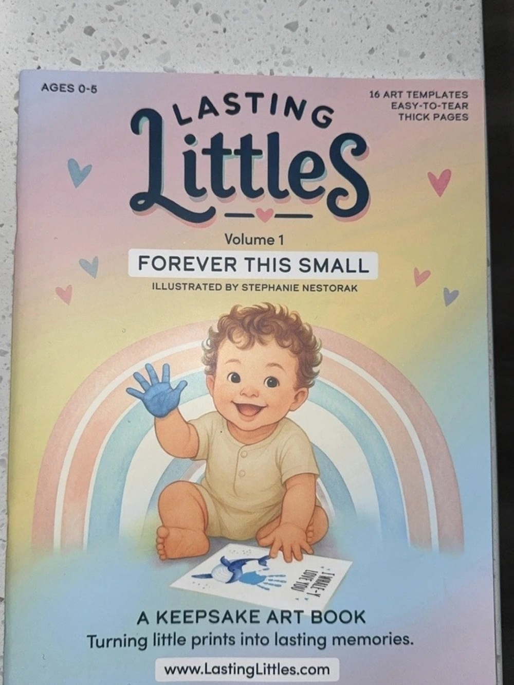 Baby hand/footprint keepsake book